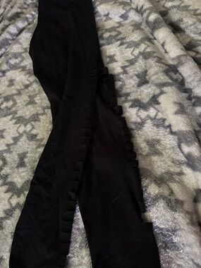 Aeropostale Black Slit-Detail Leggings